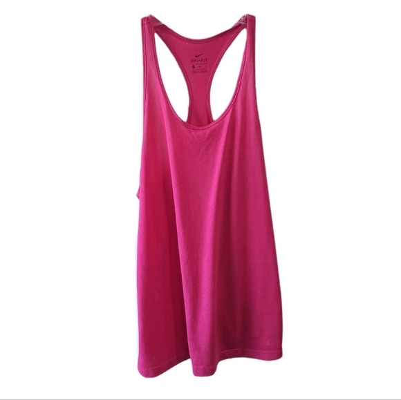 Nike Dri-Fit Racerback Tank Top Bright Pink Hot Pink - Picture 1 of 4